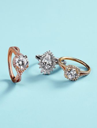 Halo engagement rings